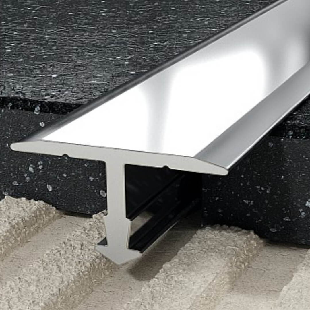 Profil T fugowy 18 mm, długość 250 cm aluminiowy, elektropoler srebrny