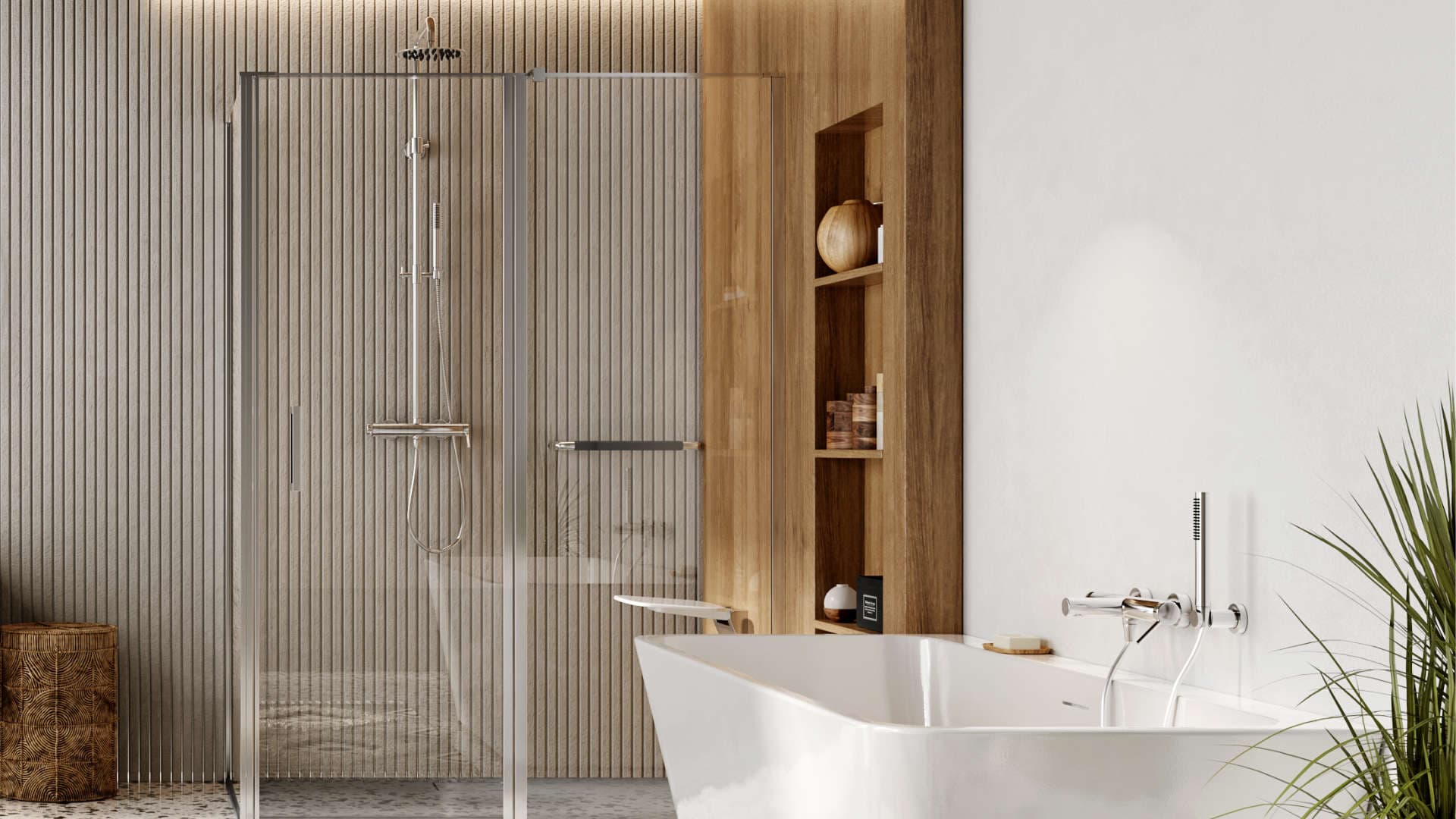 PI zestaw prysznicowy ścienny z deszczownicą 20 cm, chrom