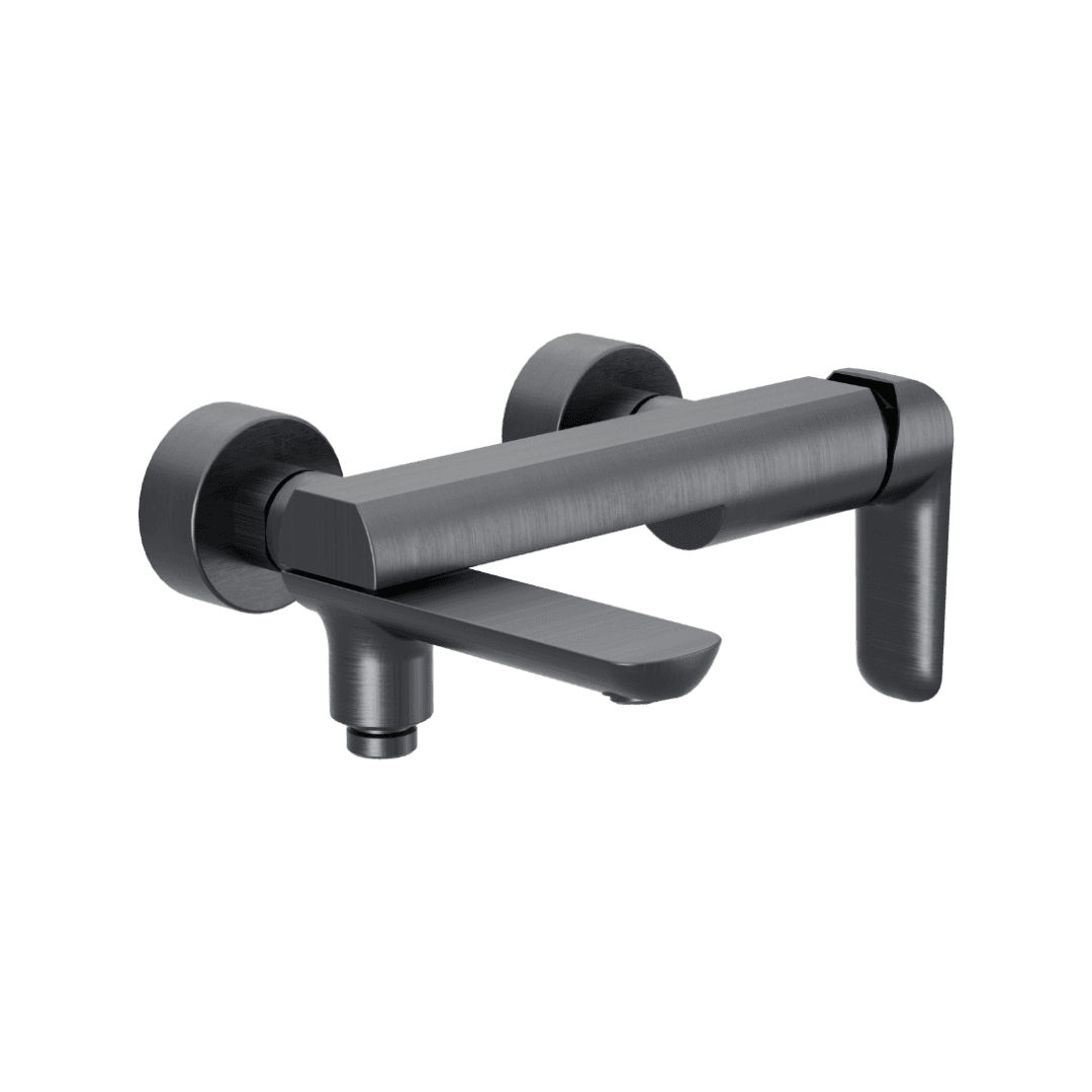 Clever 2.0 bath and shower mixer with swivel spout, brushed graphite