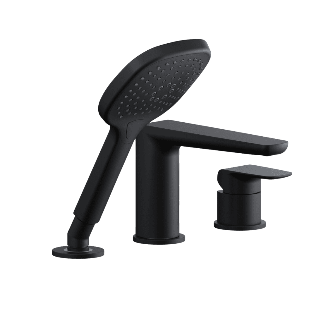 Clever 2.0 bateria wannowa 3 otworowa, czarny soft