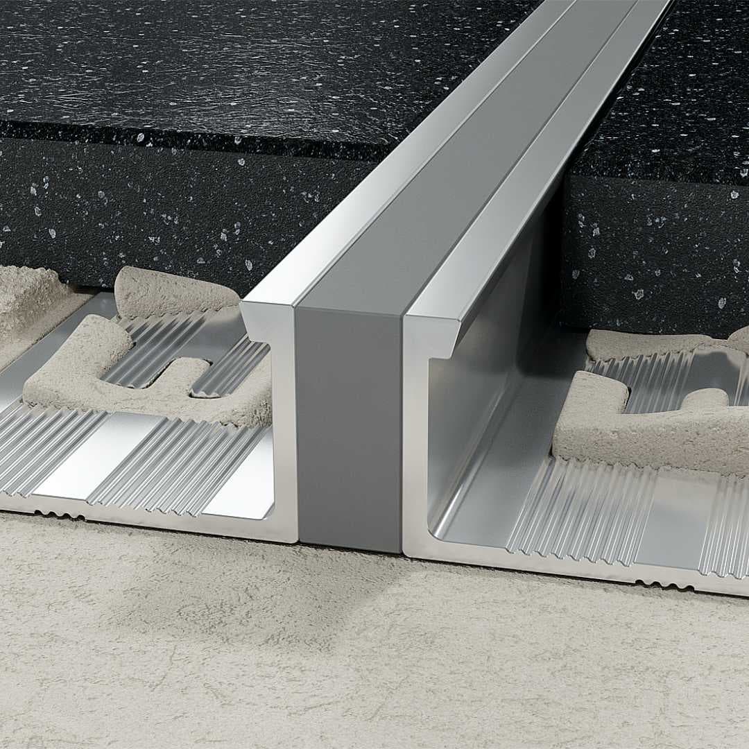 Profil LL dylatacyjny 8 mm długość 250 cm, aluminiowy z gumową wkładką