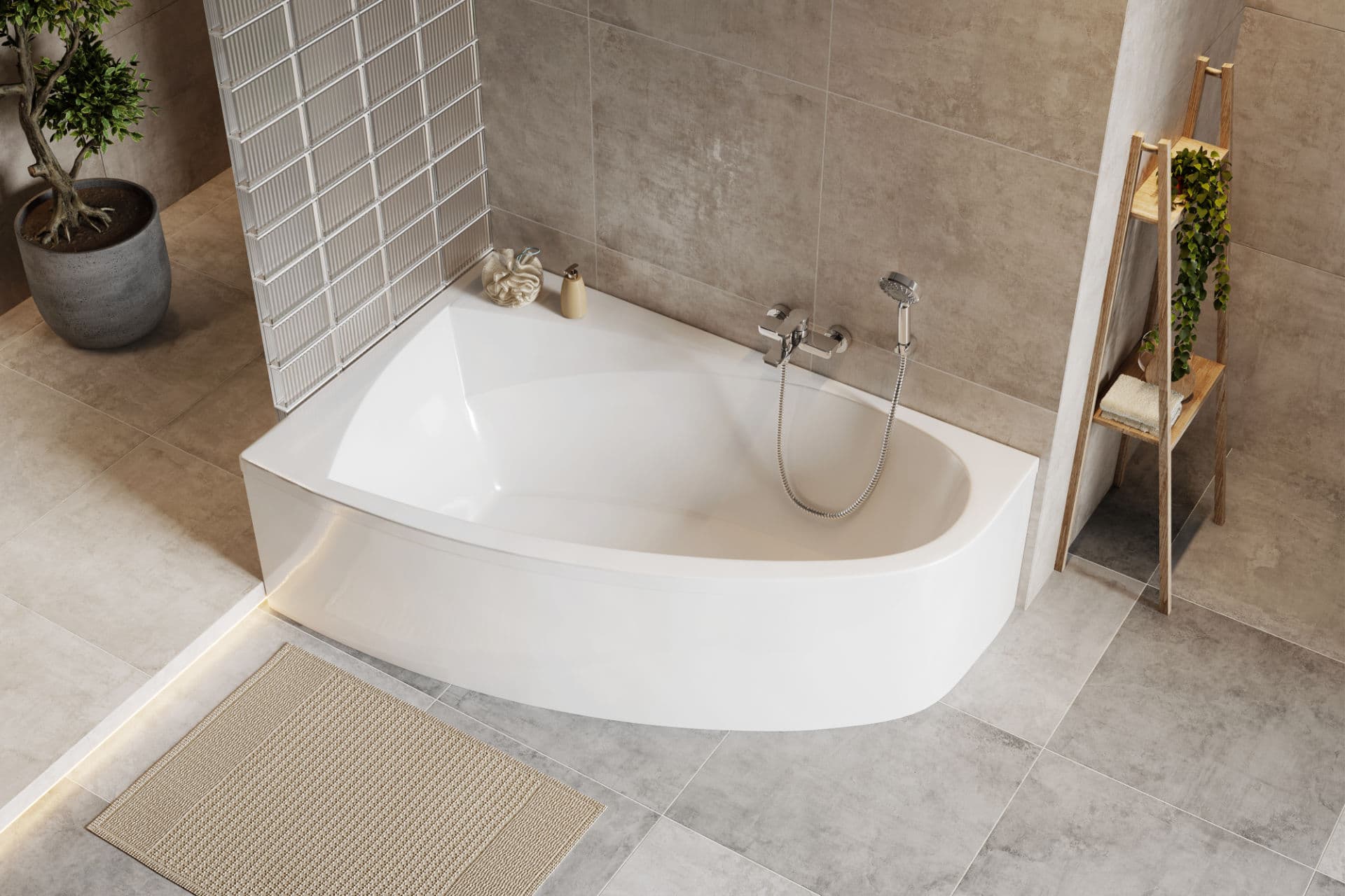 Aquaria Comfort wanna narożna prawa 150X95